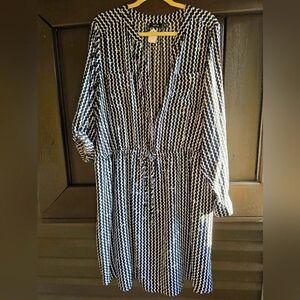 Plus size cinch waist dress